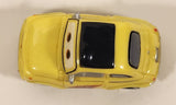 Disney Pixar Cars Fiat 500 Luigi Yellow Plastic Die Cast Toy Car Vehicle
