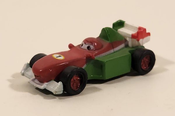 Disney Pixar Cars Francesco Beanoulli #1 Red Green White PVC Hard Rubber Toy Race Car Vehicle