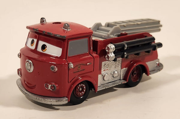 Disney Pixar Cars Radiator Springs Ladder Fire Truck Red 4 1/2" Die Cast Toy Car Vehicle