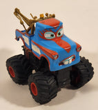2005 Disney Pixar Cars Toon Deluxe The Tormentor Monster Tow Truck Blue and Red 4 1/4" Die Cast Toy Car Vehicle