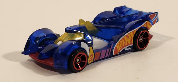2022 Hot Wheels HW Race Team Hi-Tech Missile Transparent Blue Die Cast Toy Car Vehicle
