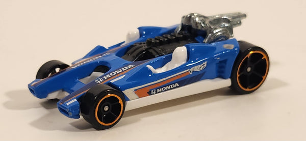 2015 Hot Wheels HW Race Team Honda Racer Blue Die Cast Toy Race Car Vehicle