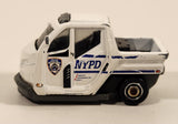 2016 Matchbox NYPD Police Parking "Meter Made" White Die Cast Toy Car Emergency Vehicle