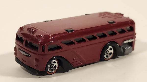 2005 Hot Wheels Red Lines Surfin' School Bus Metalflake Red Die Cast Toy Car Vehicle