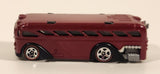 2005 Hot Wheels Red Lines Surfin' School Bus Metalflake Red Die Cast Toy Car Vehicle