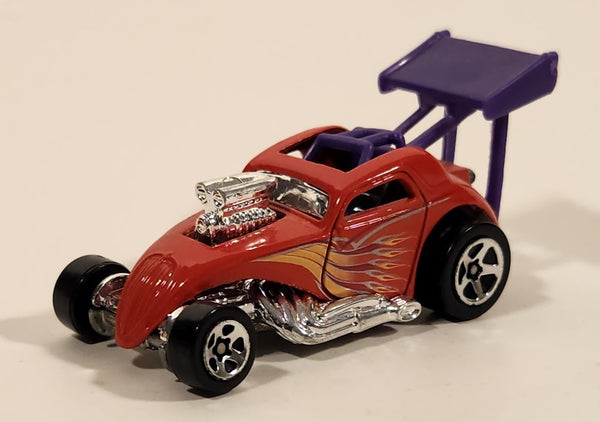 2001 Hot Wheels Hot Rods Fiat 500c Red Die Cast Toy Race Car Vehicle