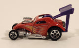 2001 Hot Wheels Hot Rods Fiat 500c Red Die Cast Toy Race Car Vehicle