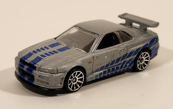 2020 Hot Wheels Fast & Furious Nissan Skyline GT-R R34 Silver Die Cast Toy Car Vehicle