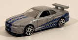 2020 Hot Wheels Fast & Furious Nissan Skyline GT-R R34 Silver Die Cast Toy Car Vehicle