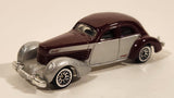 2005 Hot Wheels 1936 Cord Metalflake Burgundy & Silver Die Cast Toy Hot Rod Car Vehicle