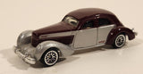 2005 Hot Wheels 1936 Cord Metalflake Burgundy & Silver Die Cast Toy Hot Rod Car Vehicle