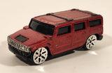 Maisto Hummer H2 Dark Red Die Cast Toy Truck SUV Vehicle