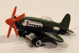 2008 Hot Wheels All Stars Mad Propz Olive Green Die Cast Toy Airplane