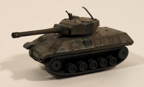 Rare Yatming No. 1101 Tank Green and Brown Camouflage Die Cast Toy Car Vehicle