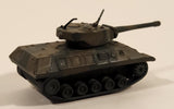 Rare Yatming No. 1101 Tank Green and Brown Camouflage Die Cast Toy Car Vehicle