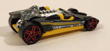 2013 Hot Wheels Triple Track Twister Honda Racer Black Yellow Die Cast Toy Race Car Vehicle