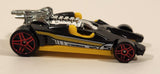 2013 Hot Wheels Triple Track Twister Honda Racer Black Yellow Die Cast Toy Race Car Vehicle