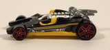 2013 Hot Wheels Triple Track Twister Honda Racer Black Yellow Die Cast Toy Race Car Vehicle