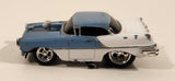2002 Funline Muscle Machines 1956 Old 88 Blue and White Die Cast Toy Car Vehicle Missing The Engine