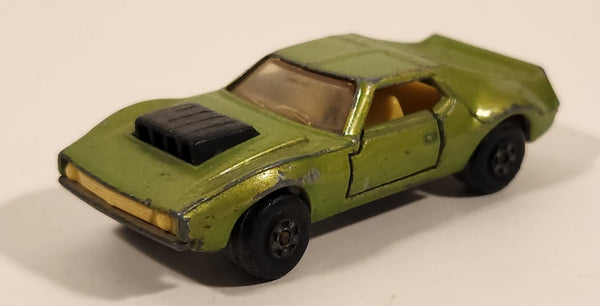 Vintage 1972 Lesney Matchbox Superfast AMX Javelin No. 9 Metallic Green Die Cast Toy Car Vehicle with Opening Doors
