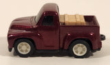 Namco Pickup Truck with Cargo Dark Red Pull Back Die Cast Toy Car Vehicle