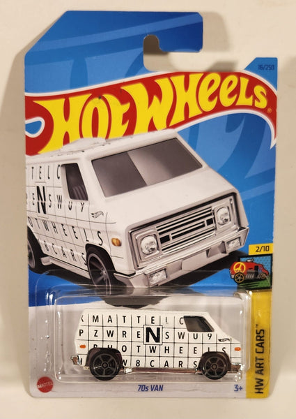 2023 Hot Wheels HW Art Cars 70s Van White Die Cast Toy Car Vehicle New in Package