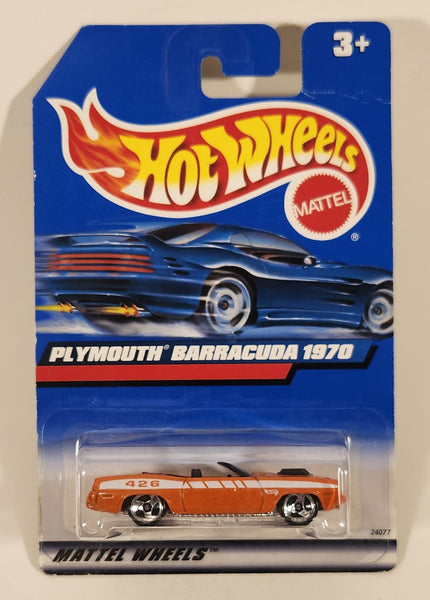 1999 Hot Wheels 1970 Plymouth Barracuda Convertible Orange Die Cast Toy Car Vehicle New in Package
