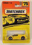 1997 Matchbox Superfast Ferrari F50 Yellow 1:59 Scale Die Cast Toy Car Vehicle New in Package