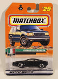 2000 Matchbox Italian Stars Ferrari Testarossa Black 1:59 Scale Die Cast Toy Car Vehicle New in Package