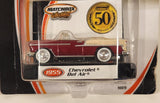2002 Matchbox Collectibles 1955 Chevrolet Bel Air Convertible Red Die Cast Toy Car Vehicle with Stackable Display New in Package