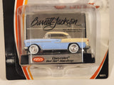2002 Matchbox Collectibles Barrett Jackson 1955 Chevrolet Bel Air Hardtop Baby Blue with White Roof Die Cast Toy Car Vehicle with Stackable Display New in Package