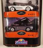 2001 Matchbox Collectibles TRU Exclusive Then Now 1957 Corvette Convertible White and 1997 Corvette Coupe Convertible Purple Die Cast Toy Car Vehicles 2 Pack New in Package