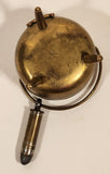 Rare Vintage Vancouver Canada Enamel Maple Leaf Brass Cauldron with Bullet Hanging From The Handle