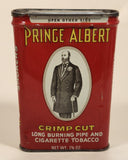 Vintage Prince Albert Crimp Cut Long Burning Pipe And Cigarette Red Hinged 1 5/8 Oz. Tobacco Tin