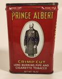 Vintage Prince Albert Crimp Cut Long Burning Pipe And Cigarette Red Hinged 1 5/8 Oz. Tobacco Tin