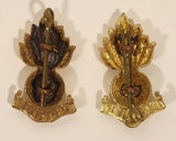 Vintage WWII Royal British Army Artillery Regiment Ubique Shoulder Badge Title Set of 2