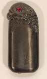 Embossed Eagle with Red Rhinestone Eyes Butane Lighter