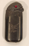 Embossed Eagle with Red Rhinestone Eyes Butane Lighter