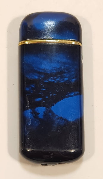 1990s Colibri Style Blue and Black Mixture Butane Lighter