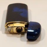 1990s Colibri Style Blue and Black Mixture Butane Lighter