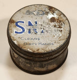 Vintage Snap Hand Cleaner "Cleans Dirty Hands" Small Trial Size Tin Metal Container