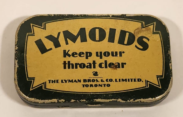 Vintage The Lyman Bros. & Co. Limited Toronto Lymoids Keep Your Throat Clear Tin Metal Container