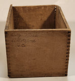 Antique The American Crayon Company Sandusky Ohio New York Old Faithful Sterling White Chalk Wood Box