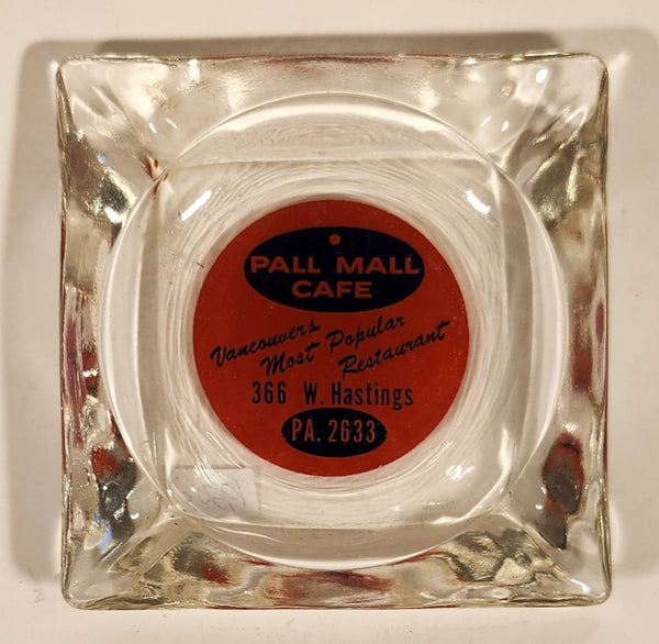Rare Vintage 1950s Pall Mall Cafe Vancouver's Most Popular Restaurant 366 W. Hastings Glass Ashtray