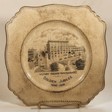 Rare Antique Royal Winton Grimwades 1886-1936 Victory Square Vancouver Canada Golden Jubilee Ceramic Porcelain Souvenir Dish