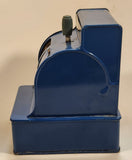 Vintage Durable Toy & Novelty Co Uncle Sam 3 Coin Register Bank Nickels Dimes Quarters Blue Metal Mechanical Coin Bank