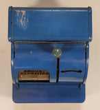 Vintage Durable Toy & Novelty Co Uncle Sam 3 Coin Register Bank Nickels Dimes Quarters Blue Metal Mechanical Coin Bank
