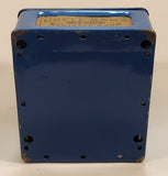 Vintage Durable Toy & Novelty Co Uncle Sam 3 Coin Register Bank Nickels Dimes Quarters Blue Metal Mechanical Coin Bank