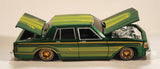 Maisto Lowriders 1987 Chevrolet Caprice Green 1/26 Scale Die Cast Toy Car Vehicle with Opening Doors Hood Trunk