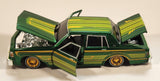 Maisto Lowriders 1987 Chevrolet Caprice Green 1/26 Scale Die Cast Toy Car Vehicle with Opening Doors Hood Trunk